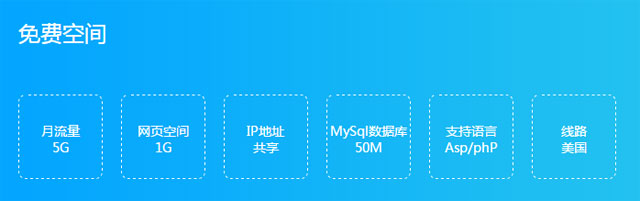 主机屋免费空间参数